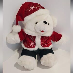 💚10 Dan Dee Snowflake 20" Teddy Bear Plush 2007 White Red Hat & Coat Green Pant